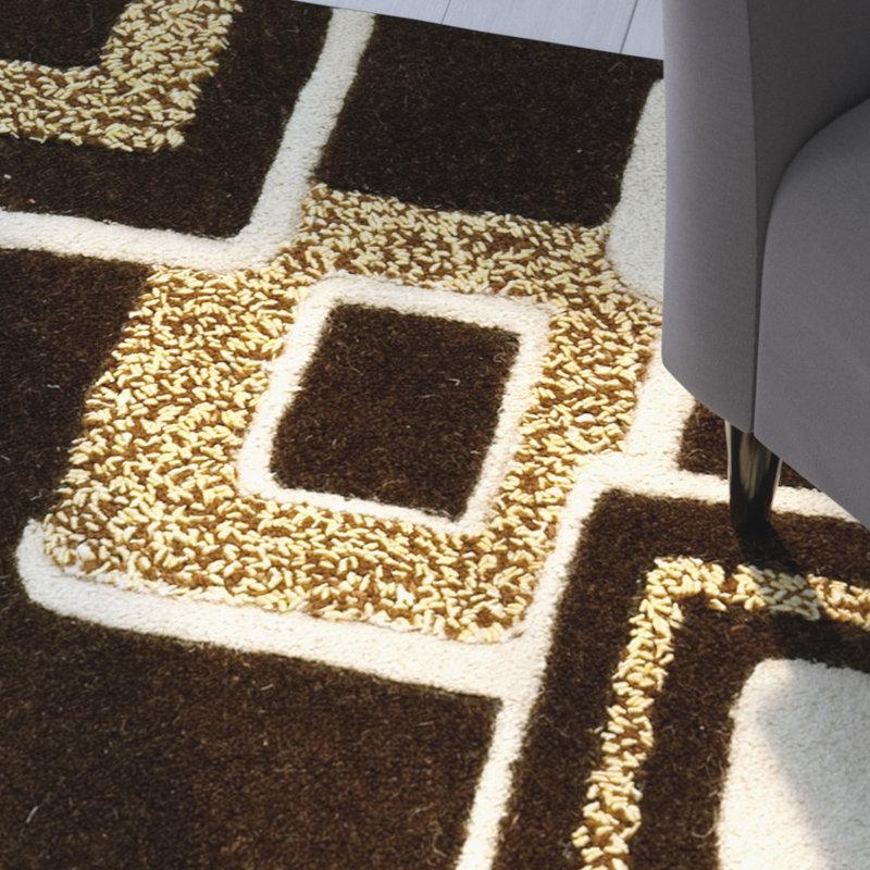 Tapis en laine et viscose touffeté à la main Jorie, Rectangle 3 pi 6 po x 5 pi 6 po