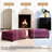 Upholstered Square Corduroy Ottoman-373930850