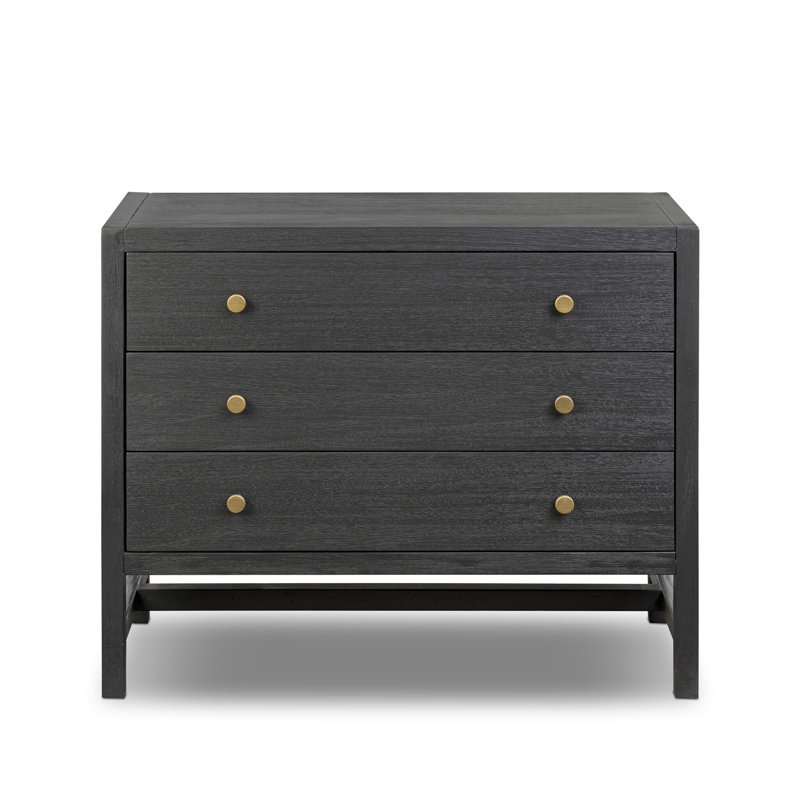 Sullivan 3 - Drawer Nightstand, Black Acacia