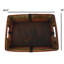 Panier rectangulaire antique en saule teint