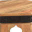 Petite table basse hexagonale en bois massif de style méditerranéen avec bordure sculptée