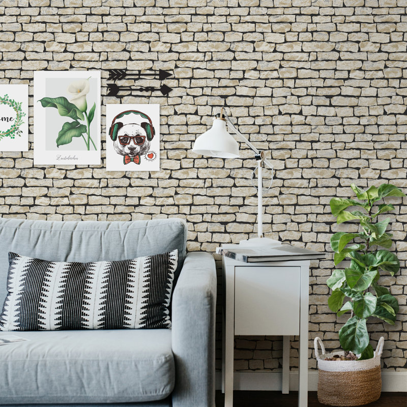 Rouleau de papier peint L 51,18 po x L 41,64 po Beare, Vert menthe
