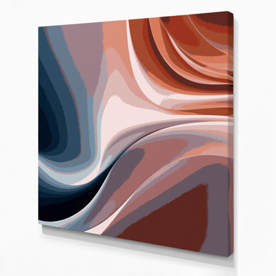 Gradient abstrait 30, art mural sur toile brune