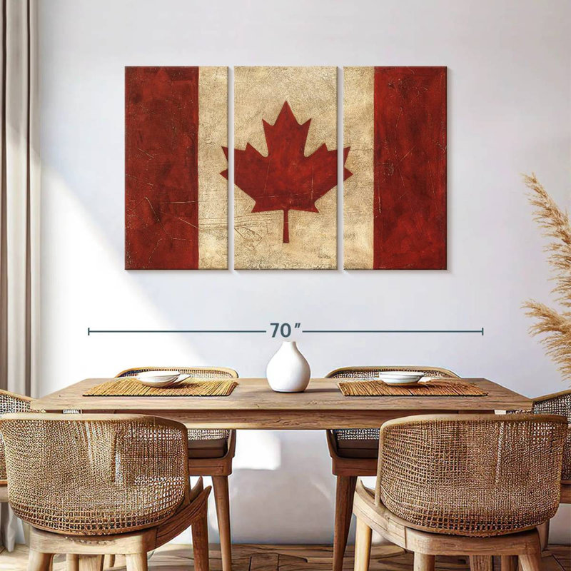 Drapeau canadien rétro Borges, H 36 po x l 57 po