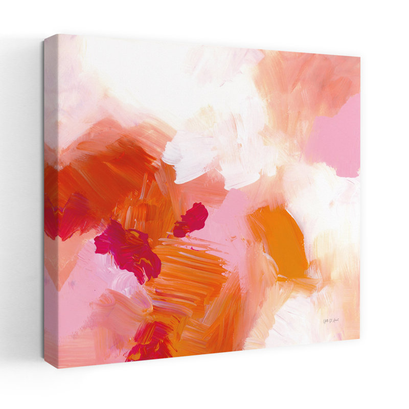 Warmth Ii, art abstrait contemporain, H 18 po x l 18 po