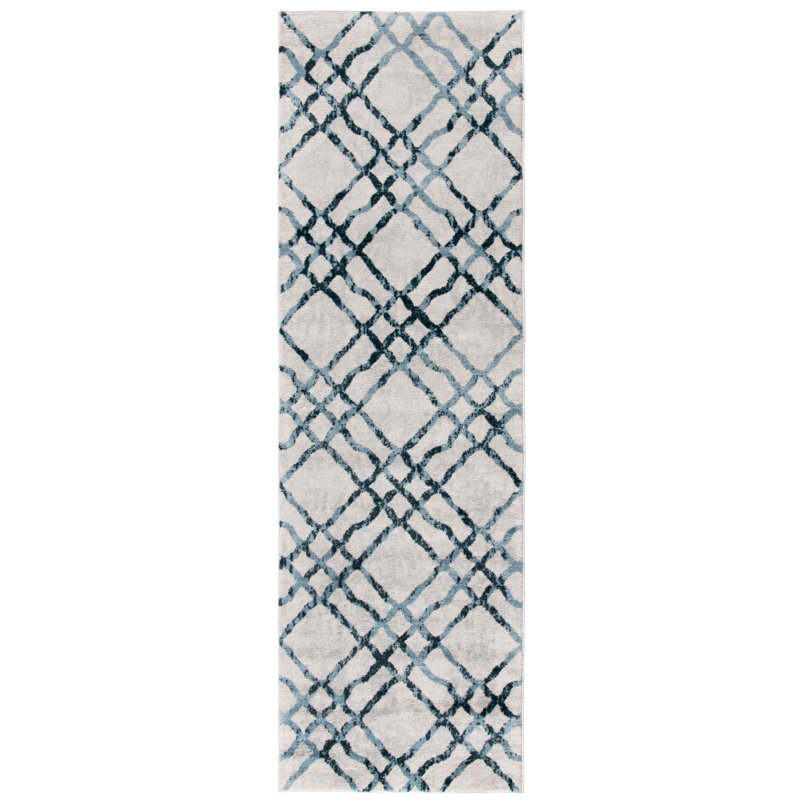 Leytonstone Geometric Hand Woven Area Rug, Runner 66 x 213 cm