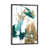 Dark Rustic Wood Floater Framed