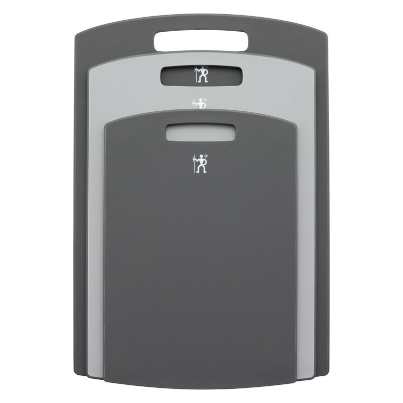 Henckels 3-Pc Plastic Cutting Board Set - Grey