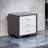 Eloy White & Black Contemporary 3-Drawer Nightstand