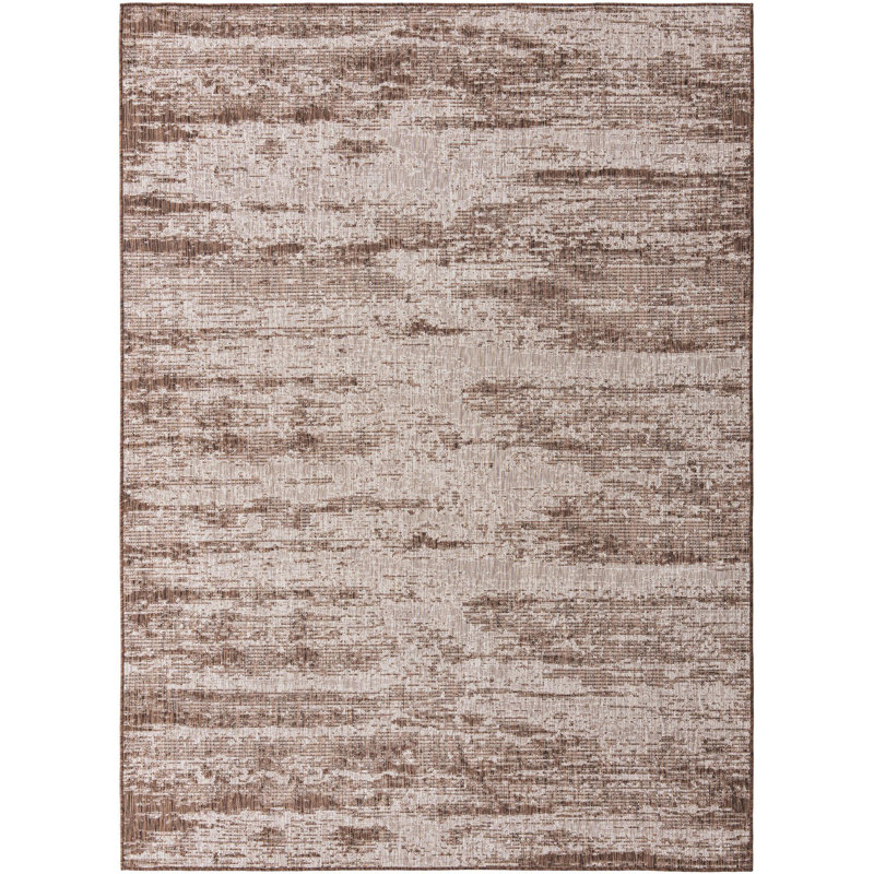 Brown Cartago Indoor/Outdoor Modern Rug, Rectangle 7'10" x 11'