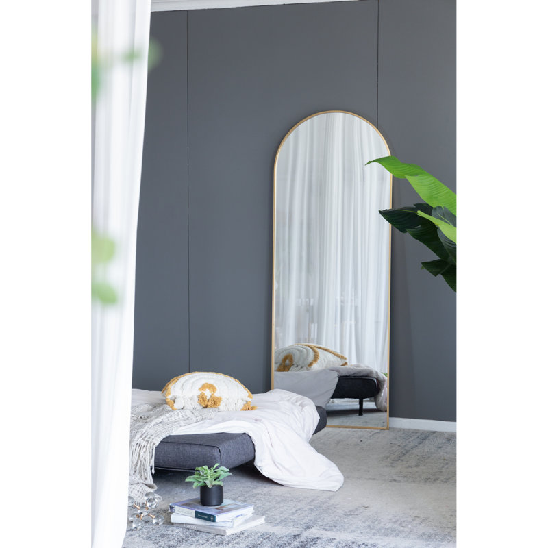 Elegant Gold Iron Full-length Mirror For Stylish Decor And Enhanced Spaces