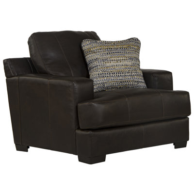 Arieyanna Italian Leather Match Club Chair with 1 Accent Pillow -  Wade LoganÂ®, F38AD1B8A19F49CCA0A8B3EEAE0254B8