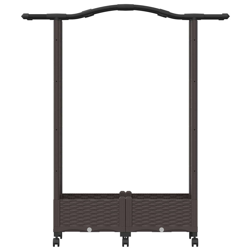 Raised Garden Bed, 129cm H x 124cm W x 40cm D, Brown