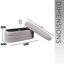 Banc avec rangement en velours taupe