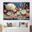 Fleurs de corail - ensemble d'art sur toile corail sous l'eau-107753527-107753522