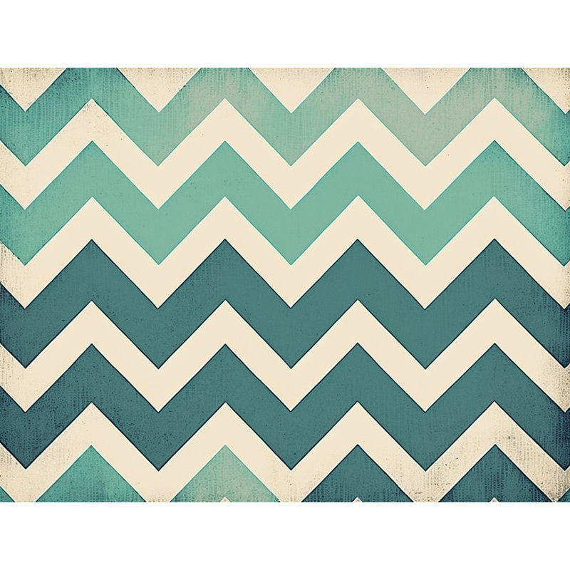 Housse de couette à motif de chevrons bleu / turquoise, Housse de couette pour très grand lit