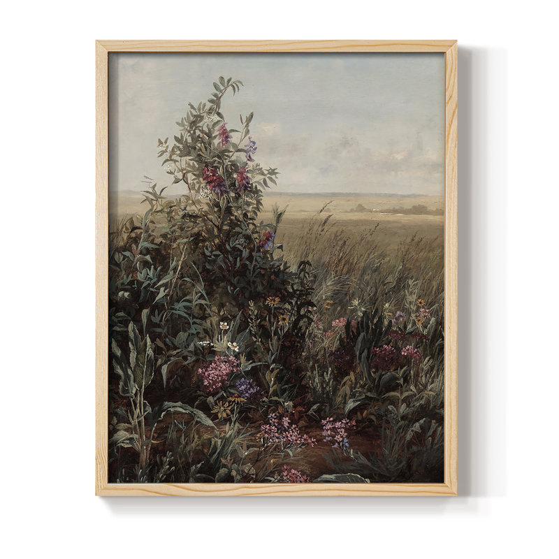 «Vintage Landscape Cxxiv», reproduction encadrée - bois massif, H 21 po x l 17 po