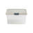 Wham Clip 9L Square Plastic Storage Boxes with Secure Clip Lock Lids. L:29 x W:29 x H:15.5cm Clear/Stone/Slate Grey-138530626
