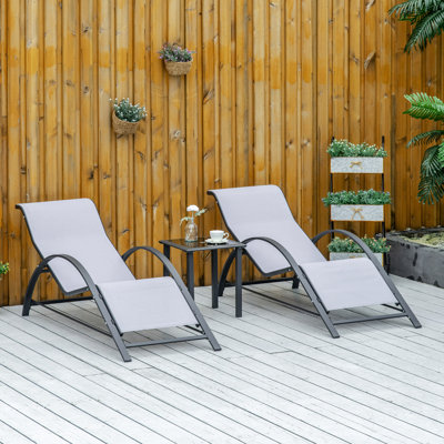 Hobscheid 169cm Long Chaise Lounge Set