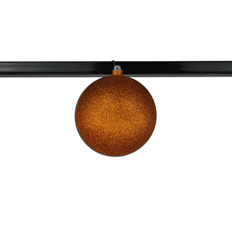 Shatterproof Ball Ornament, H 6 po x l 6 po x P 6 po, Orange