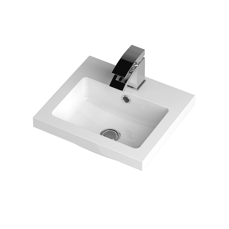 405mm Single Bathroom Vanity with Integrated Solid Surface Basin
