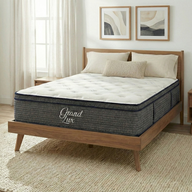 Matelas en mousse à mémoire de forme mi-haute mi-ferme EliteLux California, Très grand californien
