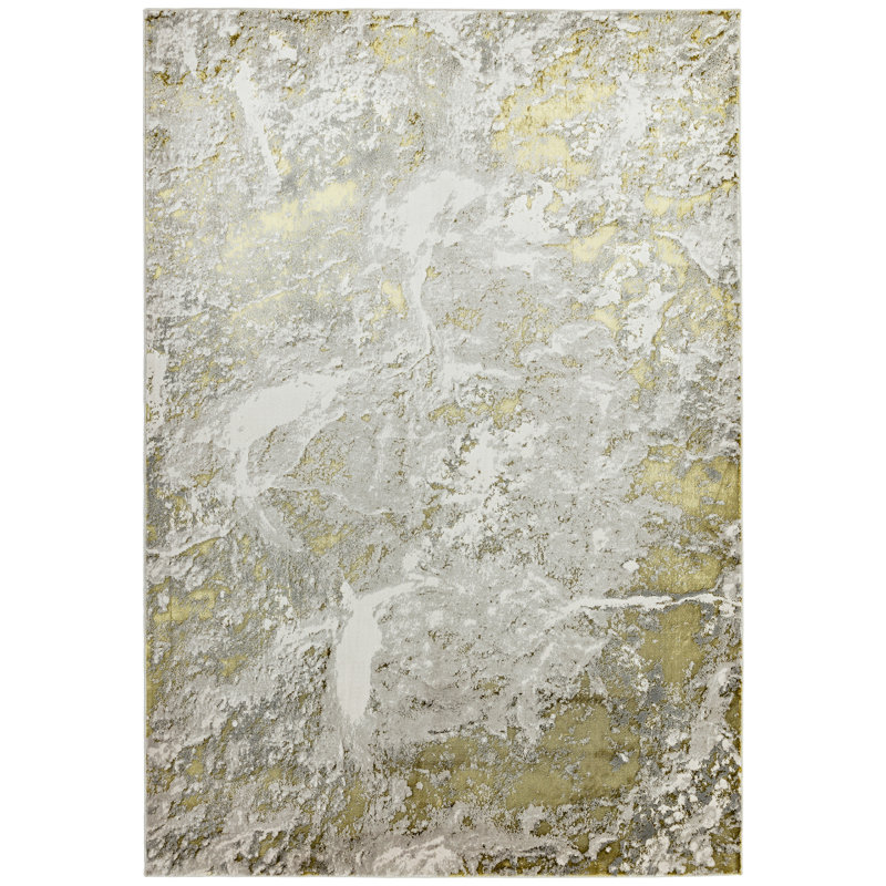 Aurora AU06 Lustre Metallic Gold Aea Rug, Rectangle 120 x 170cm