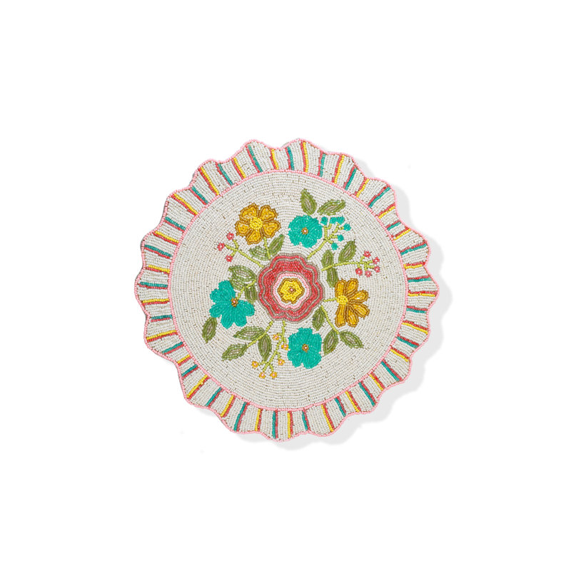 The "Fiesta Bloom" Beaded Placemat