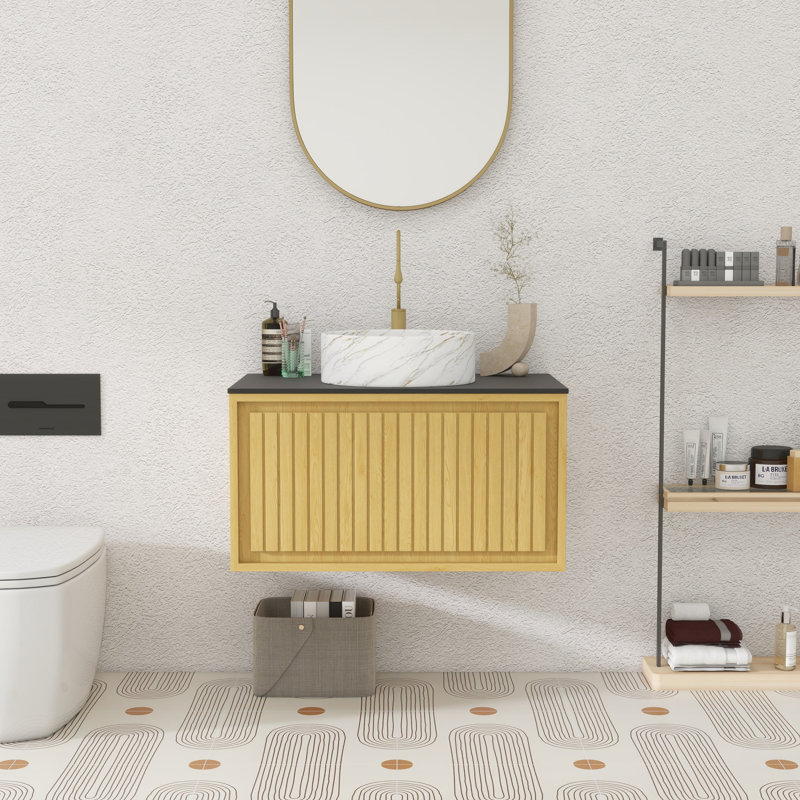 Meuble-lavabo mural 30 po avec comptoir et lavabo
