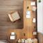 Bureau en bois massif en forme de L brun noisette-43168098-43168413