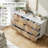 6 Drawer Dresser For Bedroom, With Gold Metal Handles-1587215163