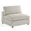 Fauteuil sans accoudoirs Chelsea - velours côtelé beige
