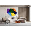 Sculpture murale multicolore abstraite en acrylique - motif transparent