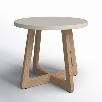 Mahi Round Concrete Outdoor Side Table