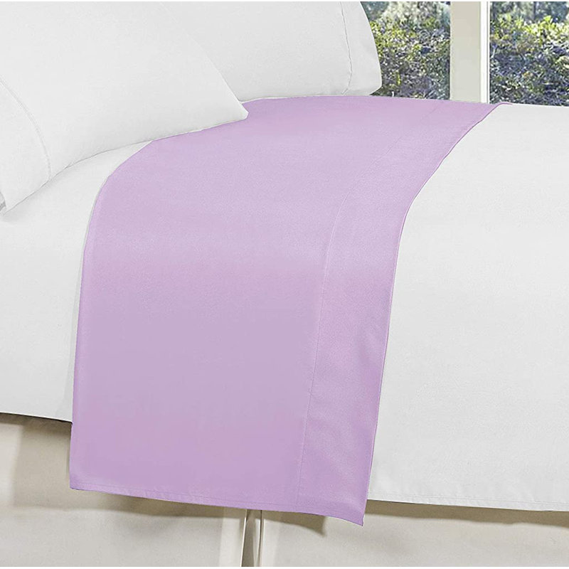 Microfiber Jersey Knit Flat Sheet, Lavender, King Flat Sheet