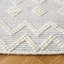 Tapis en laine / coton tissé à la main Sucher en ivoire / bleu clair-1774588371