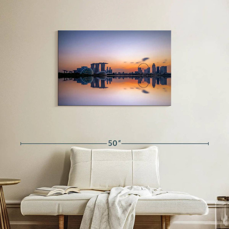 Sireci Singapore Sunset Skyline, 24" H x 36" W
