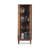Black Walnut Color + Gray Solid Wood + Tempered Glass Display Cases