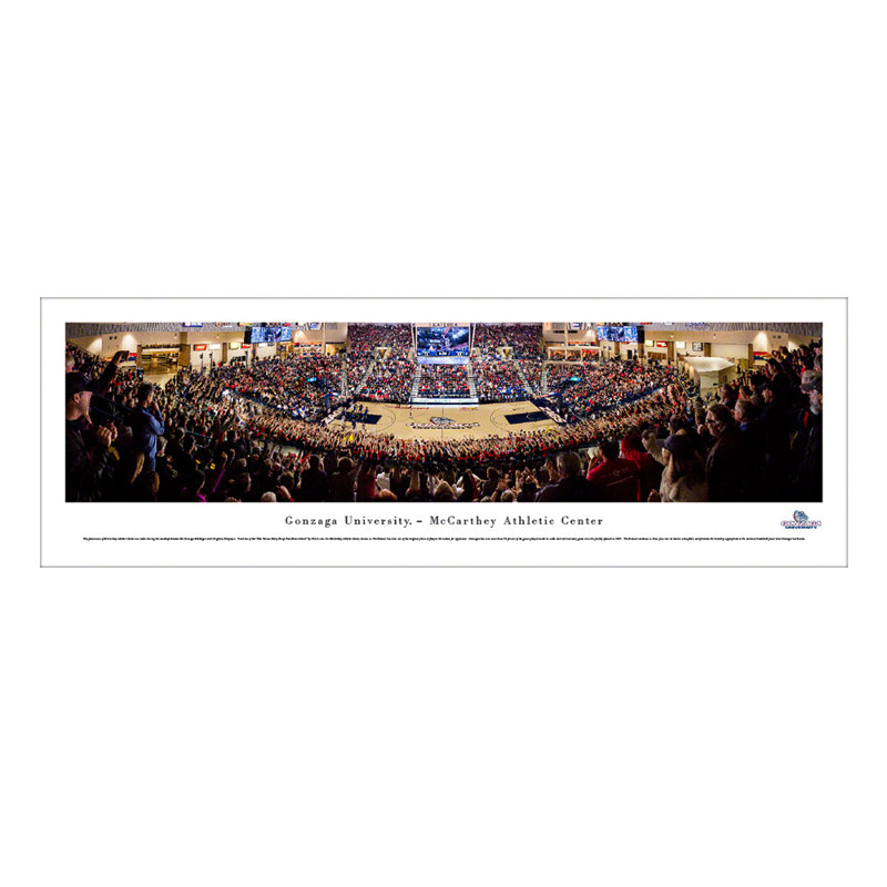 Impression panoramique Gonzaga Basketball, H 13,5 po x l 40 po x P 0,1 po, Unframed