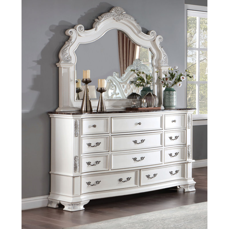 Commode 11 tiroirs avec miroir Tarver