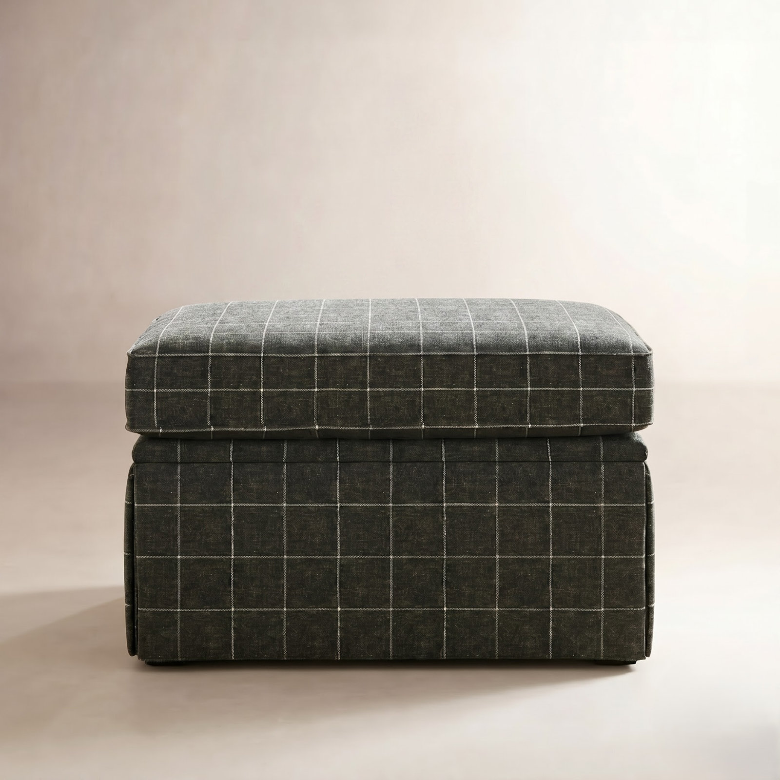 Masset Upholstered Ottoman, Goody Dark Blue