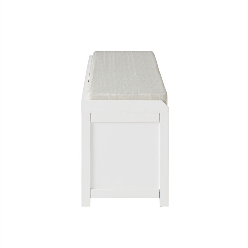 Banc avec armoire de rangement, Blanc