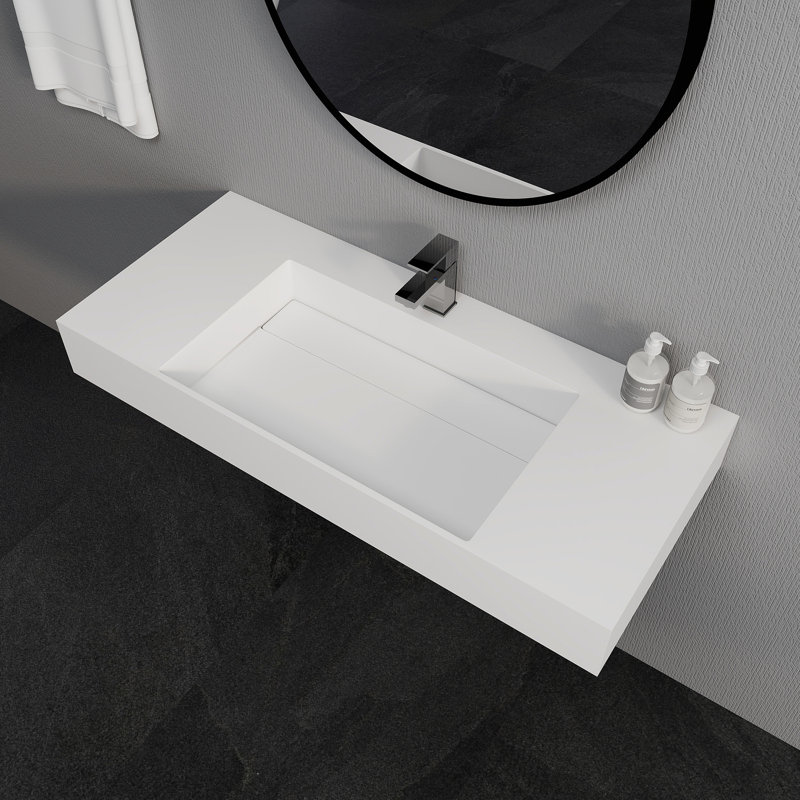 Lavabo de salle de bain mural 42 po