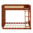Modern Bunk Bed with Shelf and LED, Comfortable and Efficient-1133300362