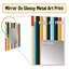 Fredonyer couleurs pastel Midcentury Stripes - miroir rayé, miroir mural moderne unique, impression d'art en métal-389934802