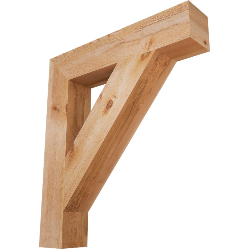 Support de bloc traditionnel, Cèdre rouge de l'Ouest (scié brut), 36" H x 6" W x 32" D