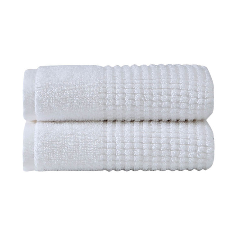 Earline Turkish Cotton Hand Towel Set, White