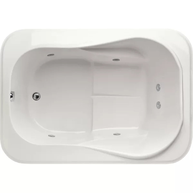 Cassi 60'' x 42'' Acrylic Bathtub, Almond, Polished Chrome