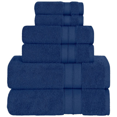 Modern Threads - Spun Loft 6-Piece 100% Combed Cotton Towel Set - Bath Towels, Hand Towels, & Washcloths - Super Absorbent & Quick Dry - 600 GSM - Soft & Plush