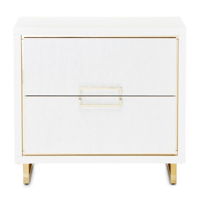 Palm Gate Nightstand - Cloud White